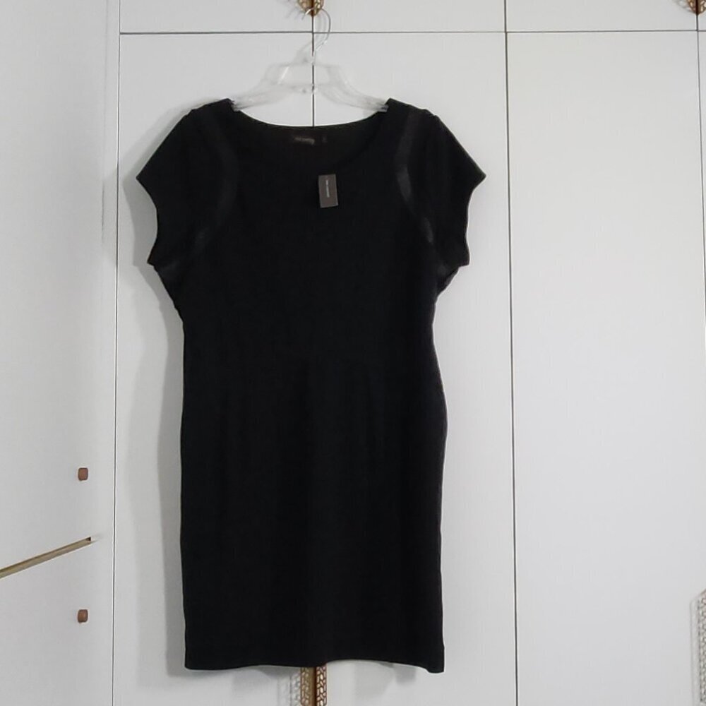 NWT The Limited Dress Size XL Black Knee Length Round Neck Office